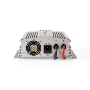 Invertor tensiune 12V DC → 230V AC, 1000W, undă sinusoidală modificată, 2x ieșire Schuko, Nedis, enervolt.ro