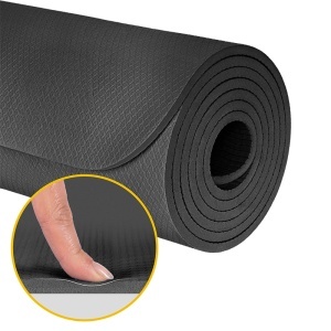 Saltea fitness 200 × 115 cm, grosime 1 cm, negru REBEL ACTIVE_enervolt.ro