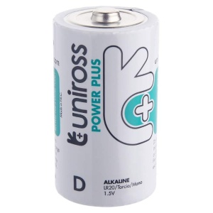 Uniross Baterie alcalina Power Plus R20 (D), 2 buc-blister_enervolt.ro
