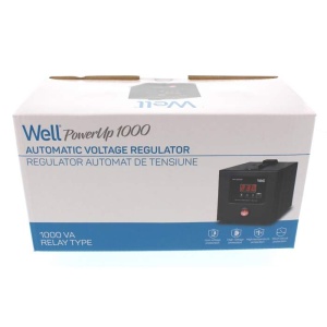 Well Stabilizator automat de tensiune cu releu 1000VA/600W, resigilat - Img 3