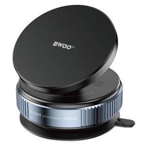 BWOO Suport telefon magnetic cu prindere ventuză - Culoare Negru