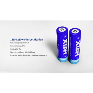 Acumulator industrial Li-ion terminal cu varf 18650 3.7V 2600mAh XTAR_enervolt.ro