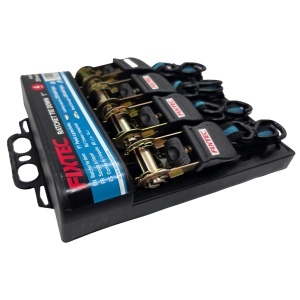 Комплект 4 броя обезопасителни ремъци FIXTEC 1" x 5м с тресчотка и S куки - Img 2