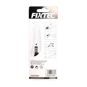 Алуминиев макетен нож FIXTEC 18MM с TPR дръжка и прибиращо се острие - Img 7