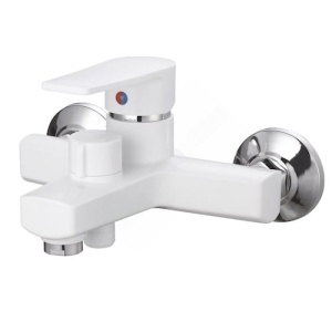 Пластмасов смесител за вана PLAMIX LEO-009 EURO, цвят бял