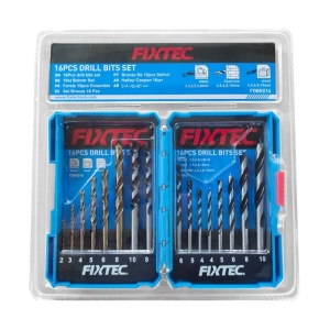 Комплект свредла FIXTEC 16 части, за метал, зидария и дърво - Img 3