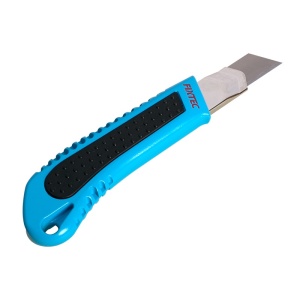 Алуминиев макетен нож FIXTEC 18MM с TPR дръжка и прибиращо се острие
