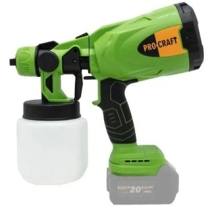 Пистолет за боядисване PROCRAFT PSE20, 800W, 20V, 160 мл/мин, без батерия - Img 2