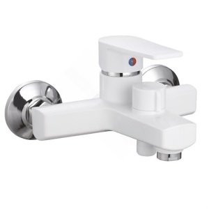 Пластмасов смесител за вана PLAMIX LEO-009 EURO, цвят бял - Img 2