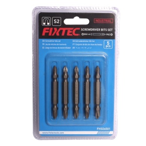 Комплект 5 накрайника звезда FIXTEC PH1+PH2 65мм