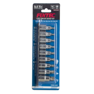 Комплект 9 накрайника Torx FIXTEC 1/2" DR