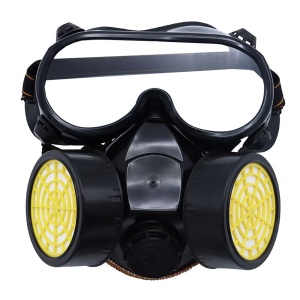 Set de protecție - Ochelari și mască dublă cu filtre de carbon activ
