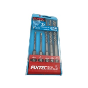 Комплект от 5 SDS+ свредла FIXTEC за перфоратор - бетон и зидария - Img 3