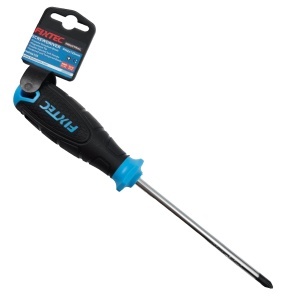 Кръстата отвертка FIXTEC PH2 125 мм, магнитен връх CR‑V стомана