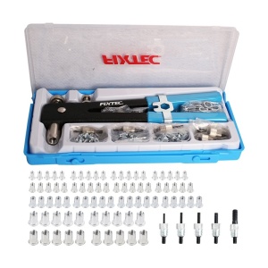 Комплект клещи за резбови нитове FIXTEC 86 части, 11", с куфарче - Img 4