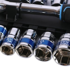 Комплект вложки FIXTEC 19 части 1/2", CR-V стомана - Img 6