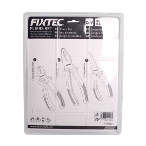 Комплект клещи FIXTEC 3 части, Cr-V, черно покритие - Img 3