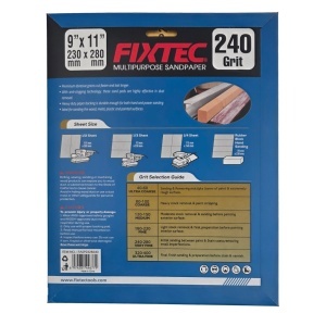 Комплект от 5 шкурки FIXTEC P240 за гипсокартон - Img 2