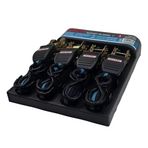 Комплект 4 броя обезопасителни ремъци FIXTEC 1" x 5м с тресчотка и S куки - Img 5