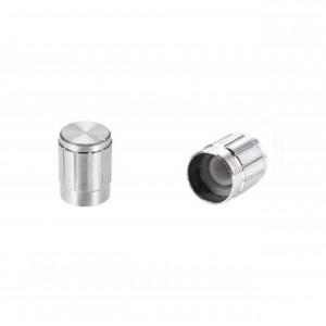Buton aluminiu 12mm argintiu