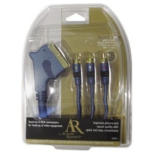 Cablu Scart / 3x RCA 3.6M Gold