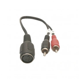 Cablu DIN 5P mama la 2x RCA tata
