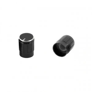Buton aluminiu 12mm negru