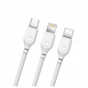 Incarcator 3:1 iPhone Lightning, μ-USB & USB-C