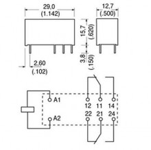 Releu RT424024 24V 250V/8A