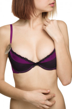 Sutien push up mov cu negru