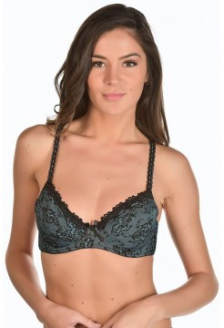 Sutien bleu cu armatura