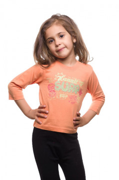 Tricou portocaliu cu imprimeu text