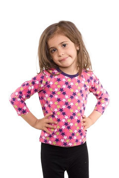 Tricou roz cu imprimeu stelute