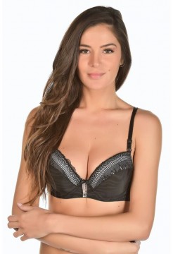 Sutien negru cu push up dantela