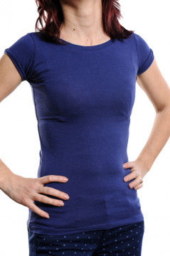 Tricou din bumbac albastru