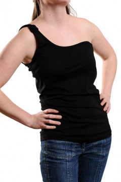 Top negru asimetric