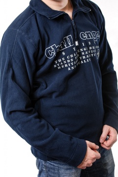Tricou polar bleumarin cu imprimeu text