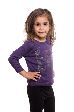 Tricou mov cu imprimeu