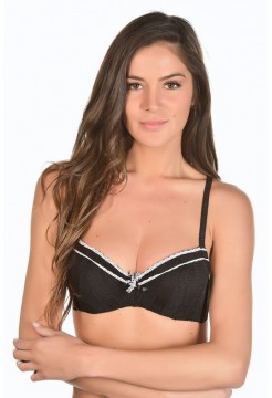 Sutien negru cu burete si armatura