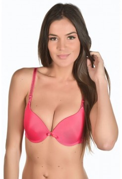 Sutien roz cu push up si armatura