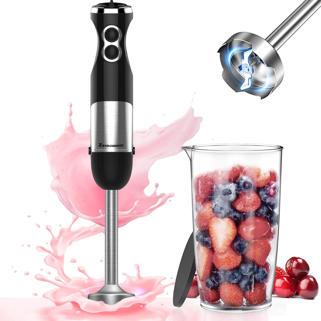 Blender Vertical Zenkabeat B23 1000W 4în1 Profesional