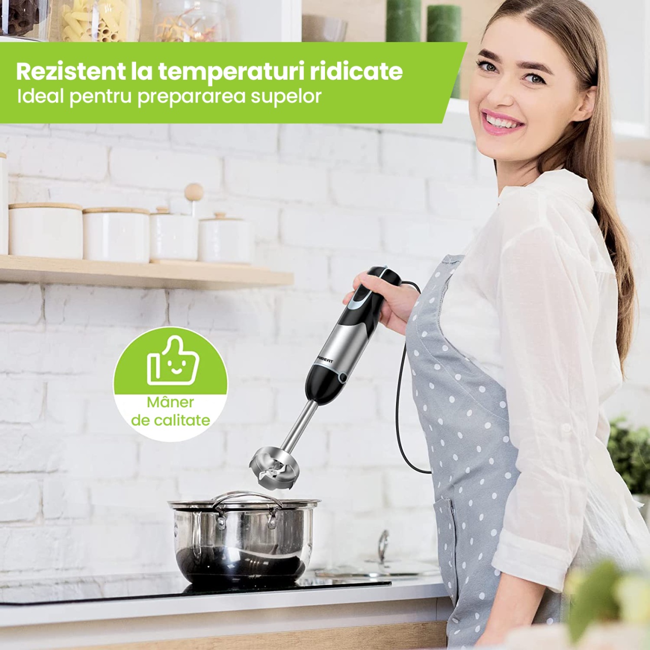 Blender Vertical Zenkabeat B23 1000W 4în1 Profesional