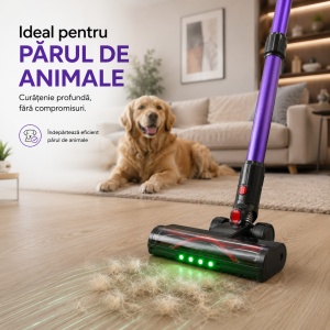 Resigilat Aspirator vertical fara fir Zenkabeat XC500, 2in1: 500W Brushless, Baterie 20000Mah, acumulator Li 29.6V - Img 9
