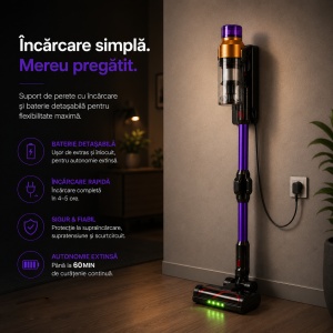 Aspirator vertical fara fir Zenkabeat XC600 Flex, 2in1: 600W Brushless, Baterie 20000Mah, acumulator Li 29.6V, Tub Flexibil - Img 2