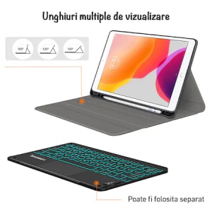 Tastatură iPad 10.2 Zenkabeat Touchpad Husa Wireless - Img 3