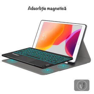 Tastatură iPad 10.2 Zenkabeat Touchpad Husa Wireless - Img 5