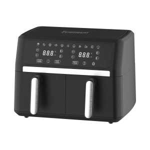 Friteuza cu aer Zenkabeat V2 Ultimate Dual-Pot Airfryer, 2400W, capacitate 9L, 11 programe presetate, Tehnologie Deep-Fry, temperatura ajustabila 80-200 C, timer 0-60 minute, poturi detasabile, displa