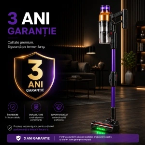 Aspirator vertical fara fir Zenkabeat XC600 Flex, 2in1: 600W Brushless, Baterie 20000Mah, acumulator Li 29.6V, Tub Flexibil - Img 11