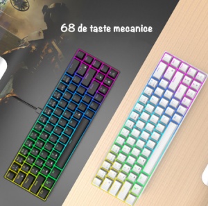 Tastatură Mecanică Wireless Zenkabeat 68 Taste RGB Albă - Img 5
