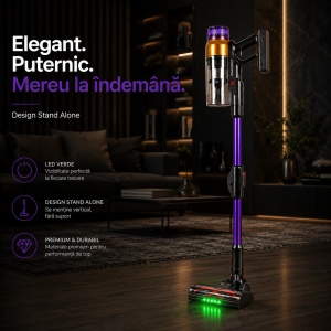 Resigilat Aspirator vertical fara fir Zenkabeat XC600 Flex, 2in1: 600W Brushless, Baterie 20000Mah, acumulator Li 29.6V, Tub Flexibil - Img 9